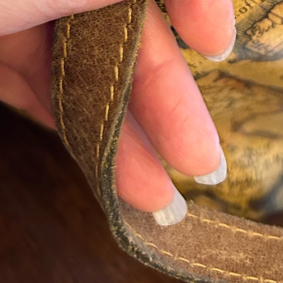 Patricia Nash European Map Print Women's Bag Large w/Leather Strap Handles - Picture 12 of 15